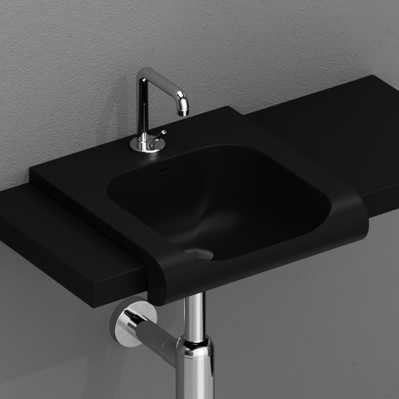 341231 Накладная раковина консольная квадратная Kerasan Inka project