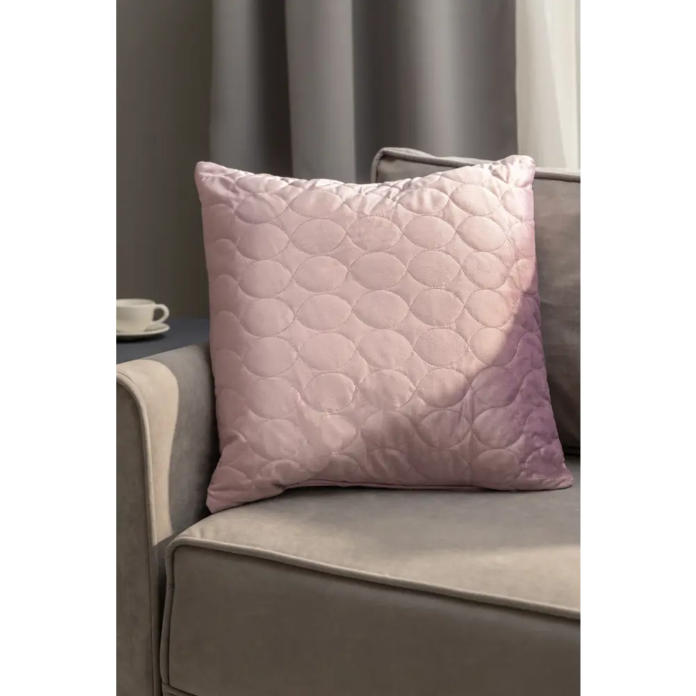 Подушка Овалы 50x50 см цвет сирень LINEN WAY STLM-2127858 - Вид №3