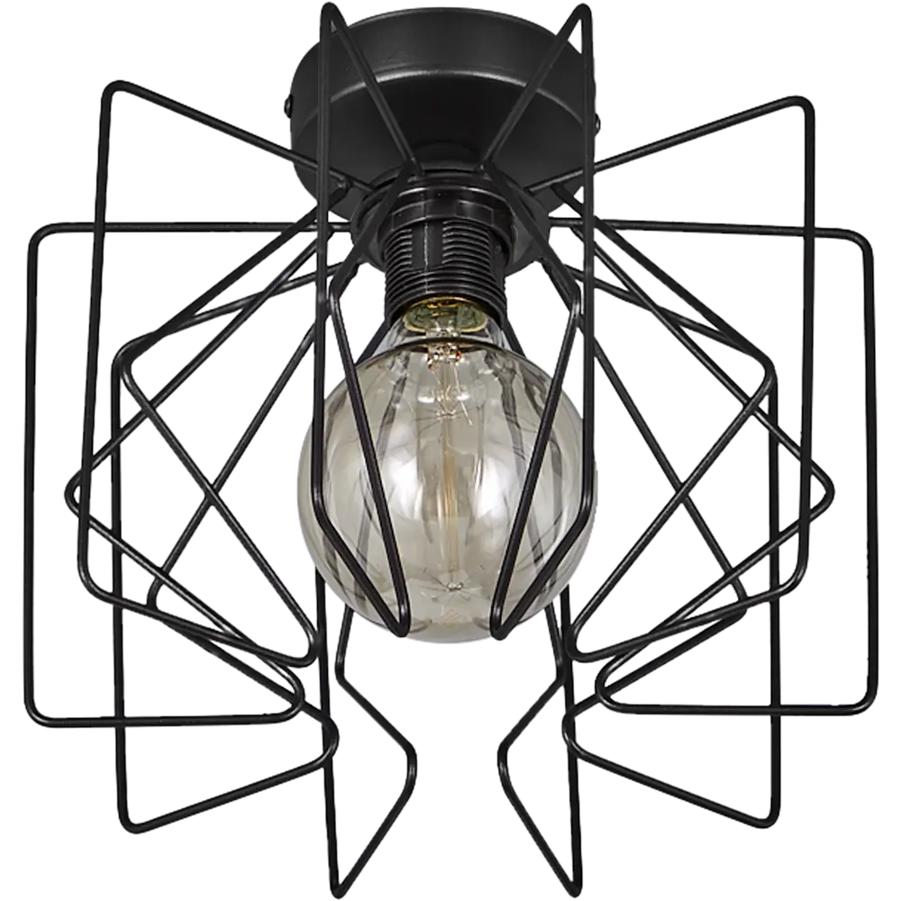 Люстра потолочная Vitaluce Скорпиус 1 лампа 3м² Е27 цвет черный матовый STLM-2059400 - Вид №2