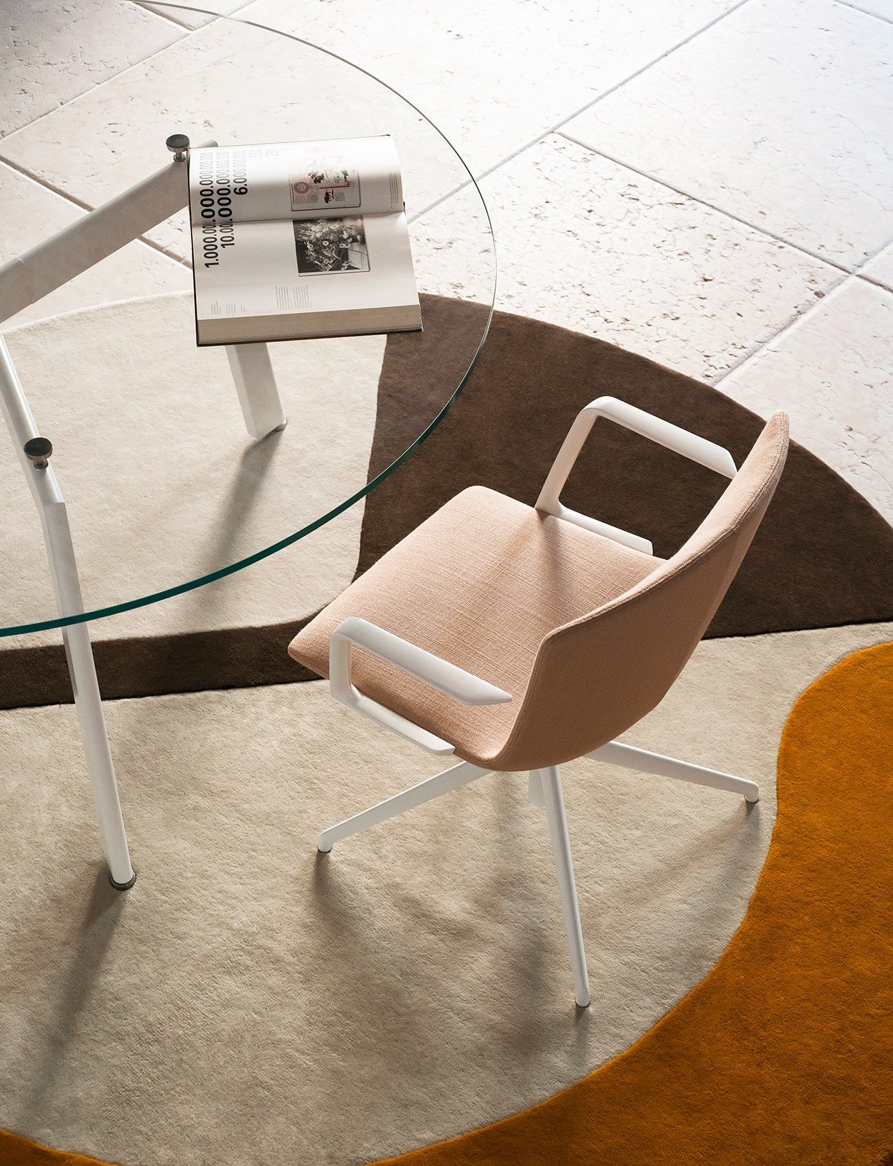 Поворотный операционный офисный стул с подлокотниками на насесте Desalto CALUM OFFICE TASK ARCH-00088676 - Вид №6