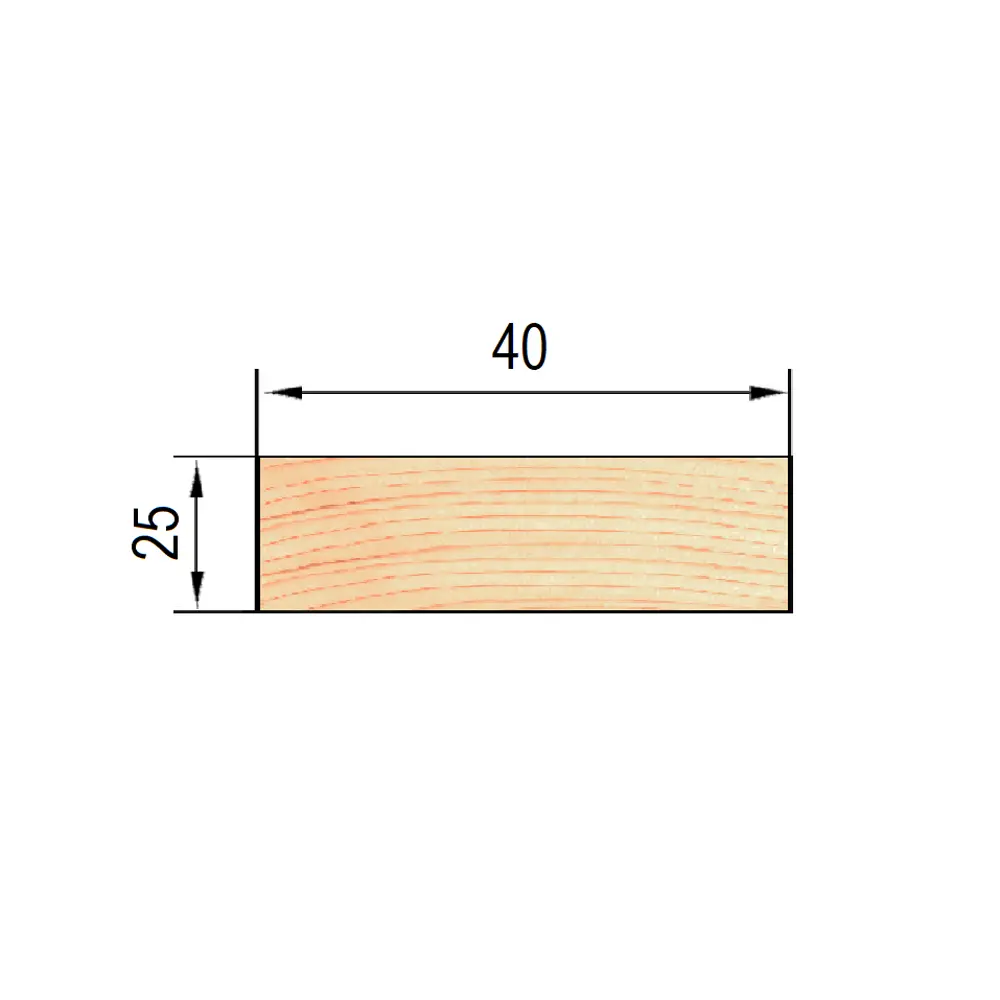 82276317 Брусок сращенный 25x40x2000 мм хвоя без сучков STLM-1504105 Santreyd  - Вид №2