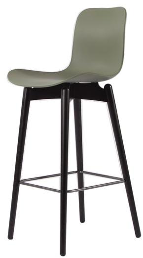 NORR11 Барный стул с пластиковым корпусом и буковыми ножками Langue sun-id-1383655 - Вид №3