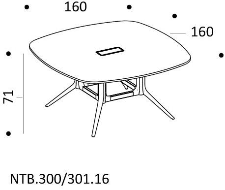 ICF Прямоугольный стол для совещаний, регулируемый по высоте, с системой управления кабелями Notable sun-id-1370700 - Вид №5