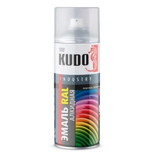 Эмаль аэрозольная универсальная KUDO глянцевая цвет реактивный черный 520 мл