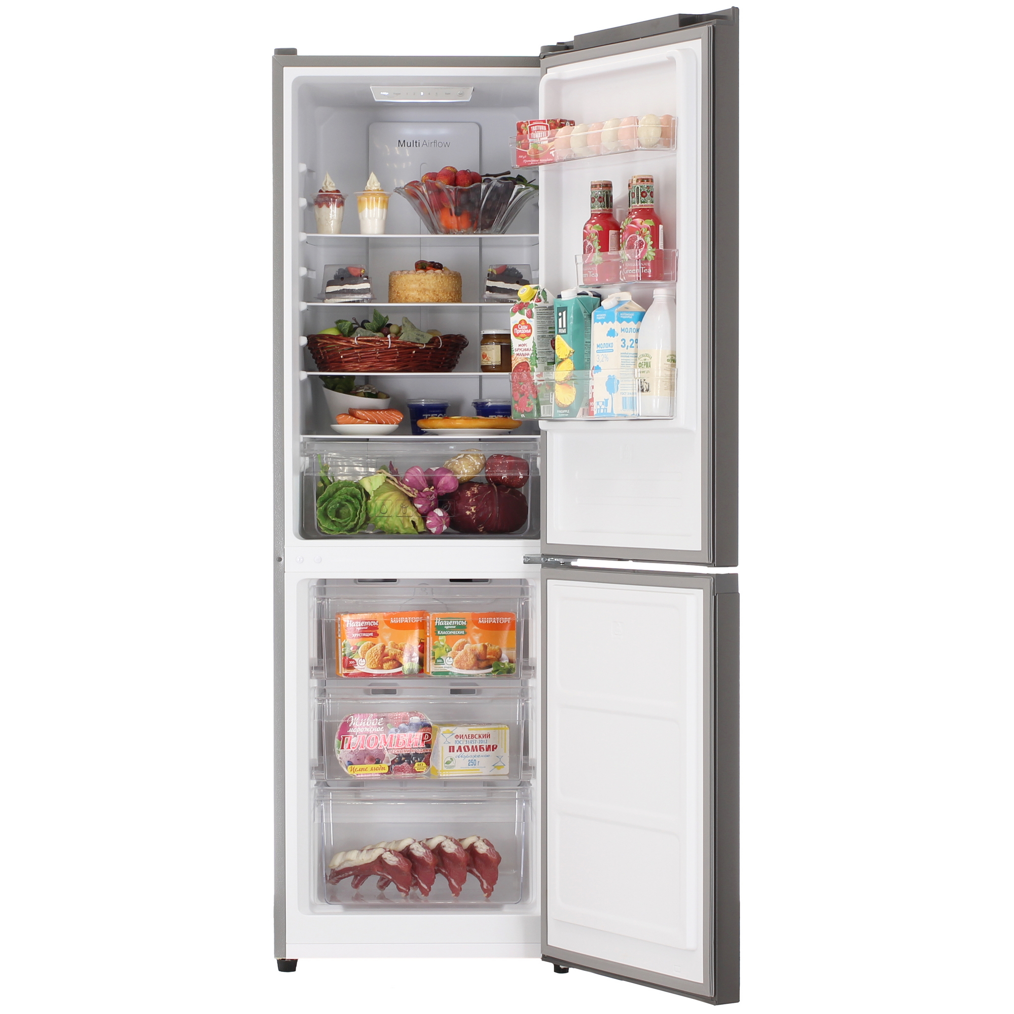 9193418 Холодильник с морозильником   WILLMARK RFN-425NFD серый STDN-0033688 - Вид №5