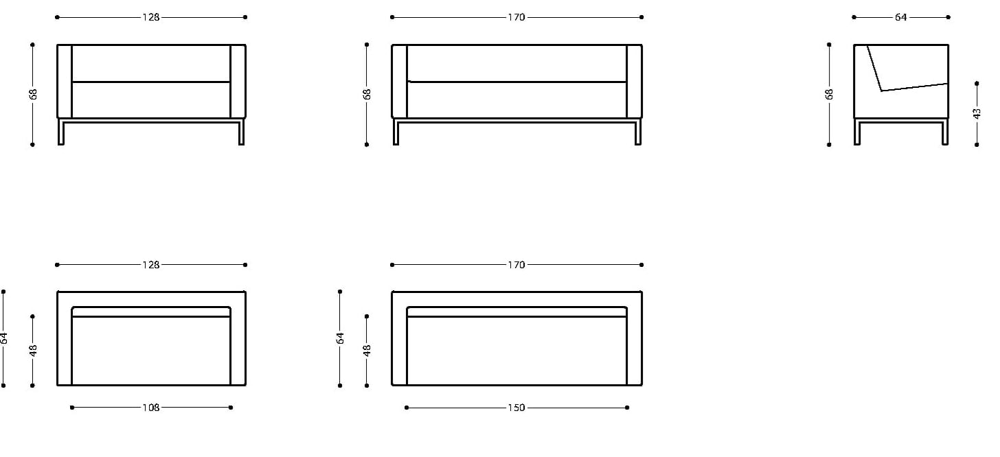 2-местный кожаный диван LAMM ARCH-00070184 - Вид №2