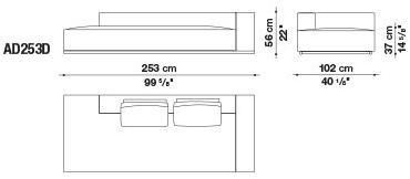 B&B Italia Мягкая кушетка из ткани Andy '13 sun-id-1481297 - Вид №3