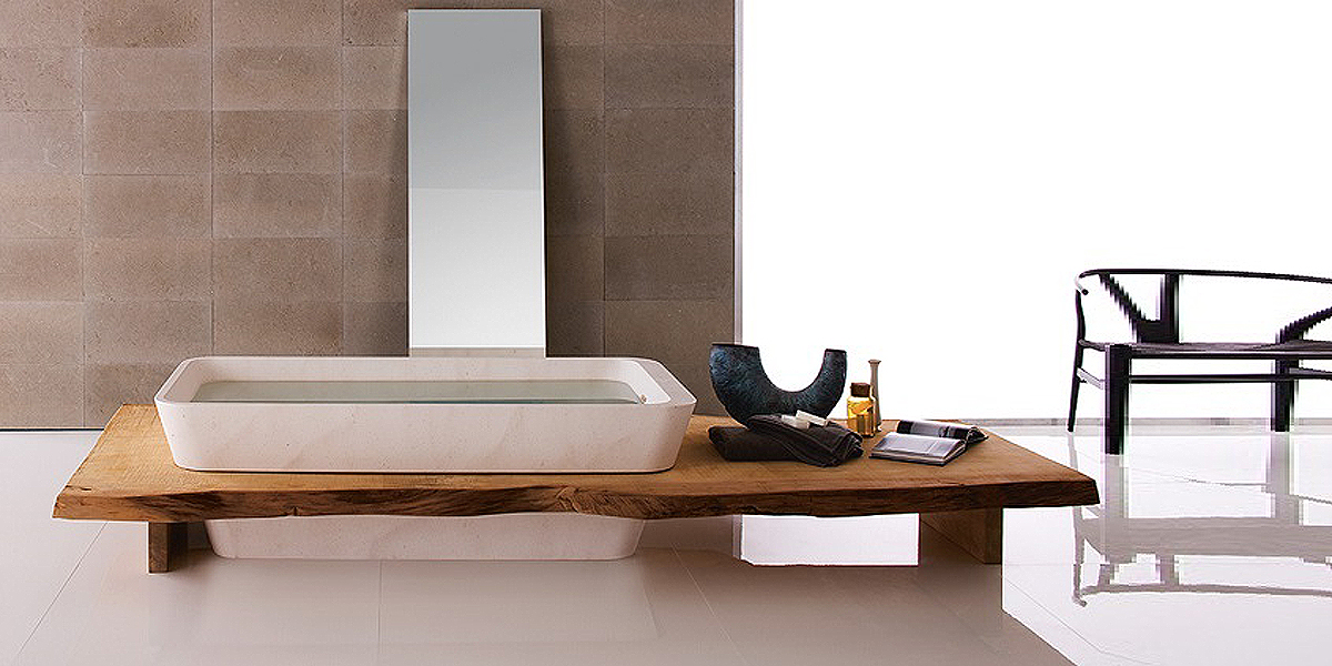 TLV Подвесная раковина настенная прямоугольная Neutra Design Duo - Вид №2