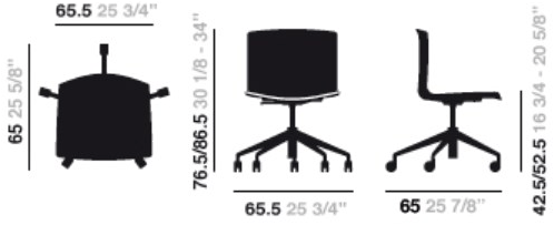 arper Вращающееся кресло с 5 спицами Catifa 53 sun-id-1375869 - Вид №2