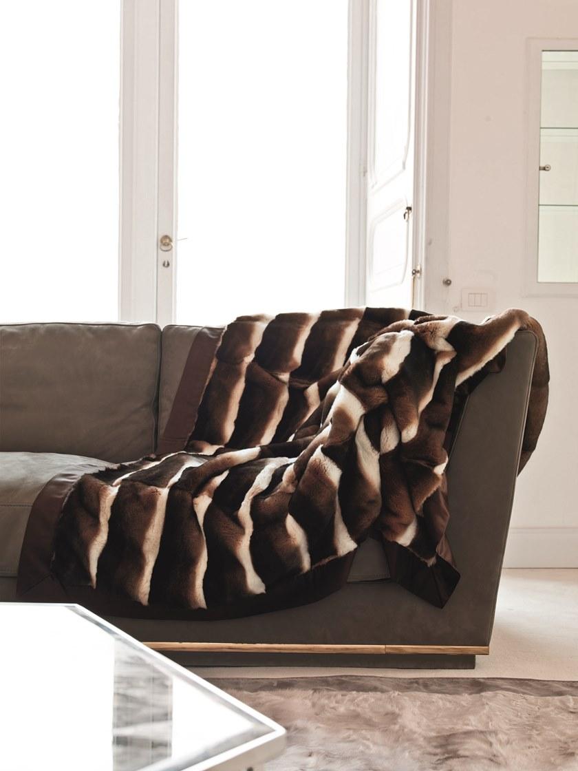 Longhi Однотонный плед из меха Loveluxe sun-id-1367254 - Вид №1