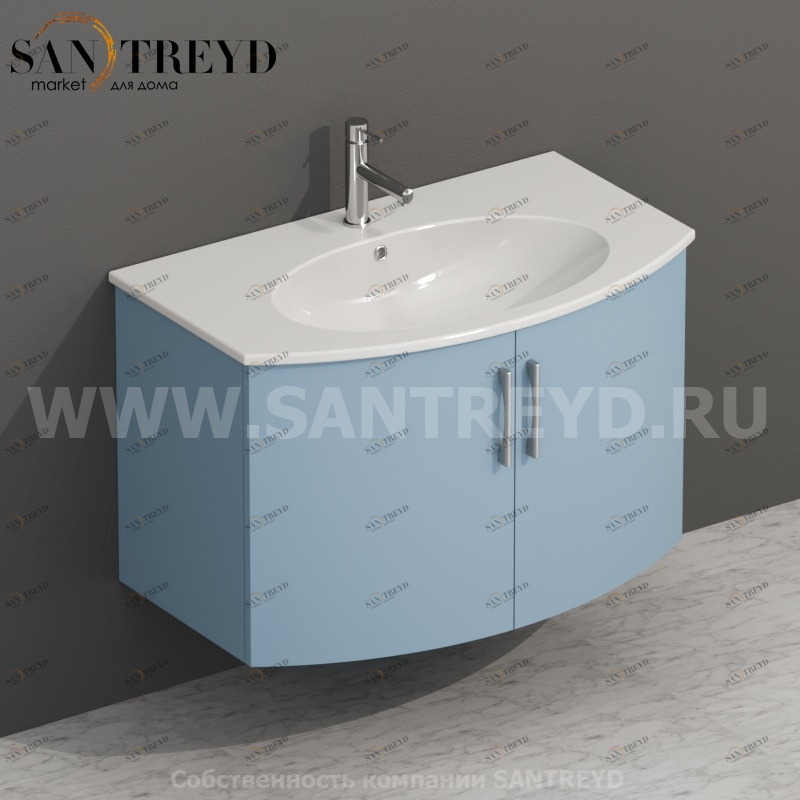 MDMA80Y153 Тумба с двумя створками 78 см синяя Globo 4ALL Италия Ceramica Globo