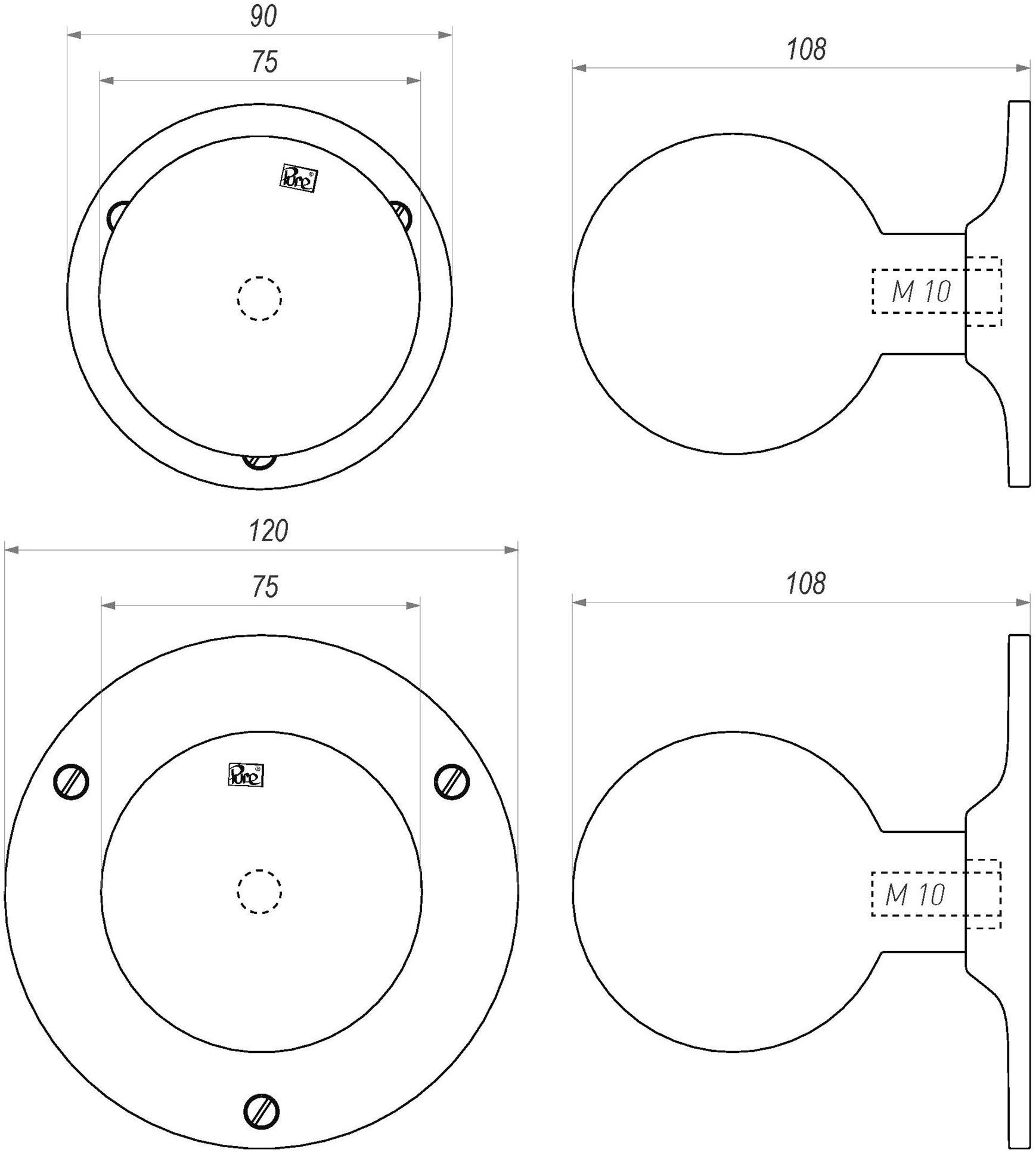 Dauby Дверная ручка Pure® sun-id-1467357 - Вид №1