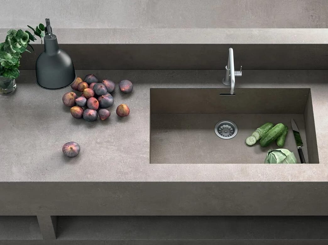 Кухонный топ из керамогранита с цементным эффектом CERAMICA FONDOVALLE MYTOP ARCH-00079656