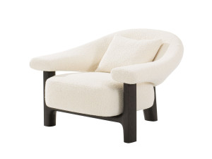 Тканевое кресло с подлокотниками