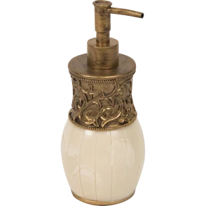 Дозатор для жидкого мыла настольный «Флоренция» полирезина цвет бежевый