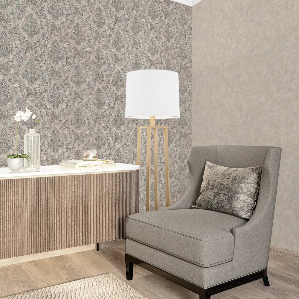 Обои флизелиновые Home Color Diamond бежево-зеленые 1.06 м HC71782-27 83537060 STLM-2138317 - Вид №3