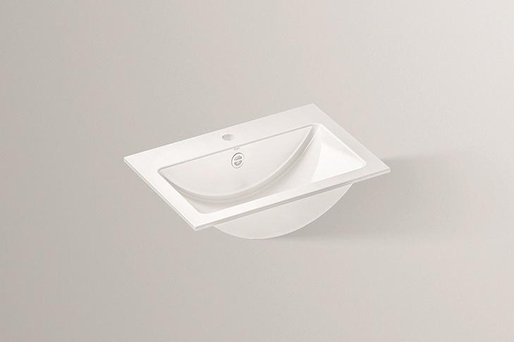 2202000401 Встраиваемая раковина, eb.r585h, белая, противомикробное Alape серия R 