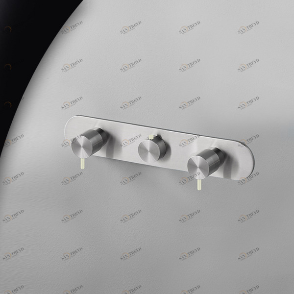 Термостат для душа матовая сталь с серой ручкой Toki Radomonte TKI60SCIL29