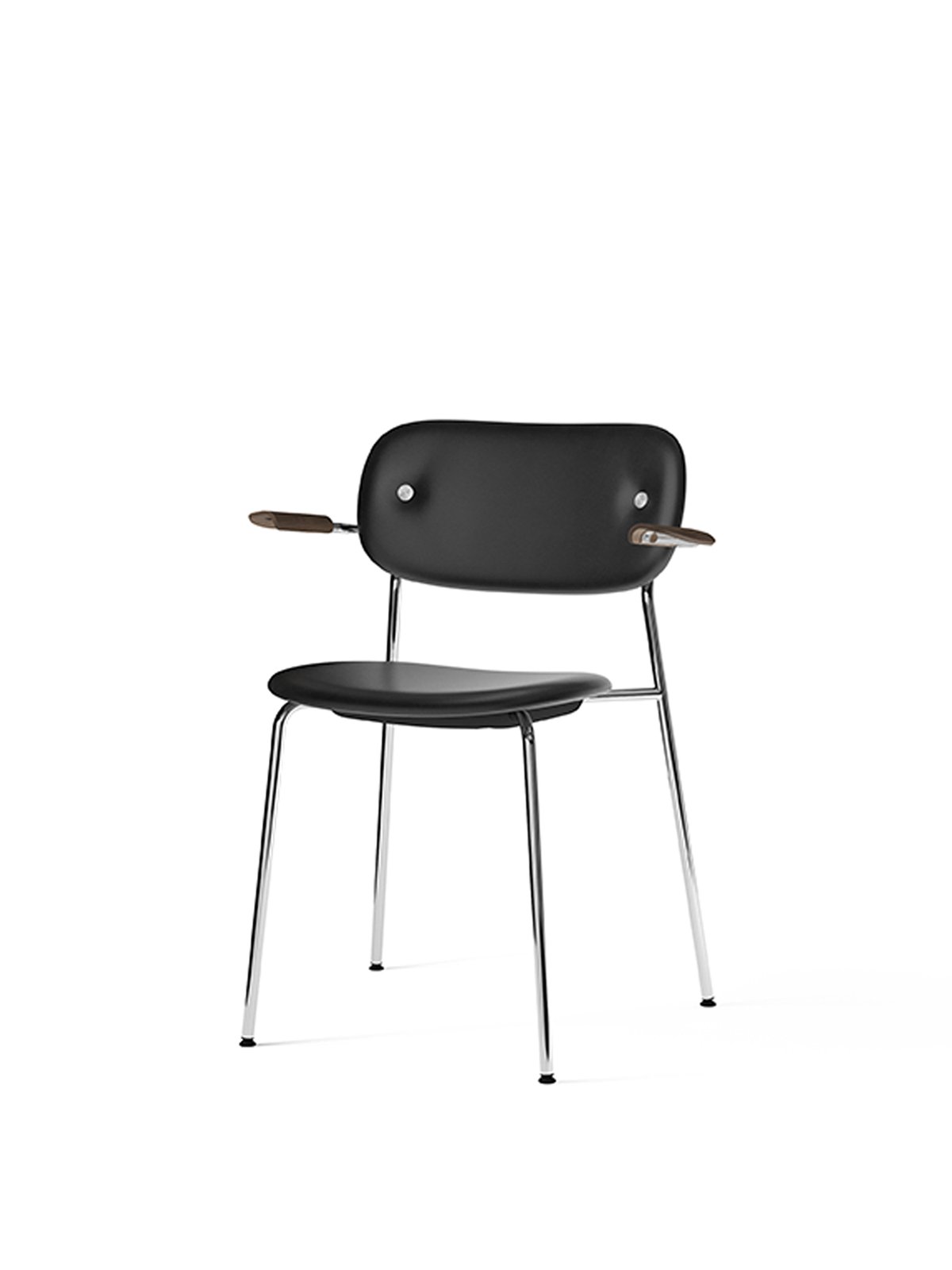 1110004-011H00ZZ MENU Обеденный стул, полностью обитый, с подлокотником, Хром Темный мореный дуб | Дакар 0842  - Вид №6