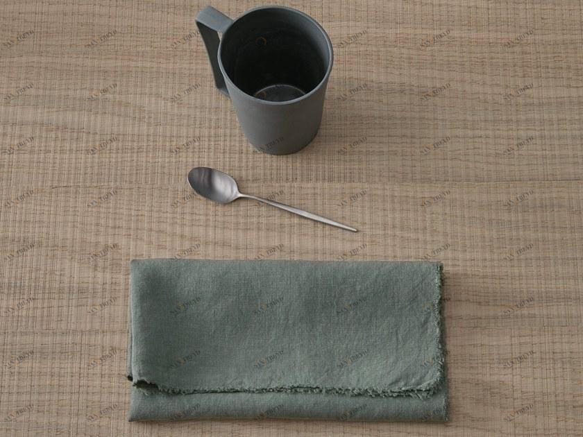 Society Limonta Легкие льняные салфетки с бахромой Tab sun-id-1347722