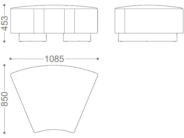 45° мягкий угловой пуф VAGHI Dual ARCH-00107397 - Вид №4