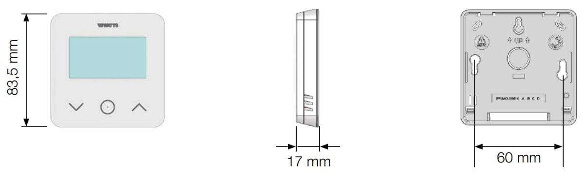 Электронный радиотермостат с ЖК-дисплеем с подсветкой WATTS Vision® ARCH-00016279