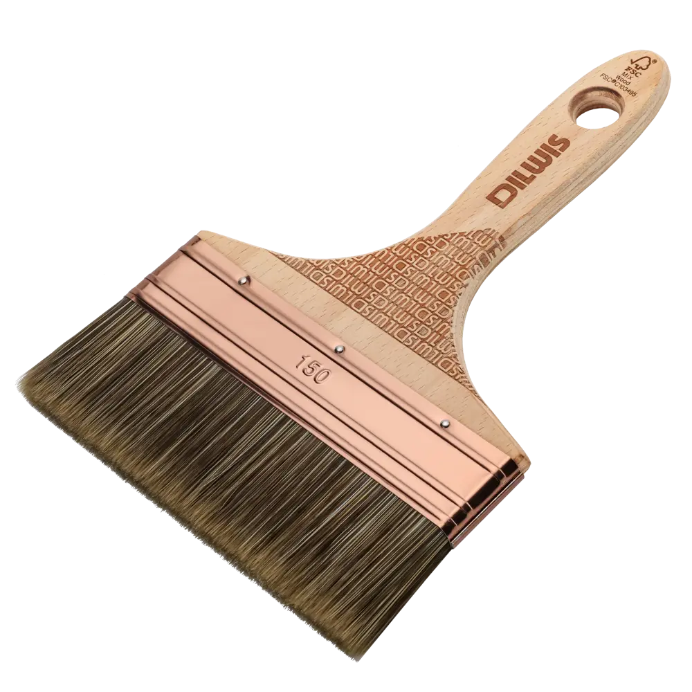 Кисть плоская для лаков и масел 150 мм DILWIS синтетическая щетина STLM-2144358