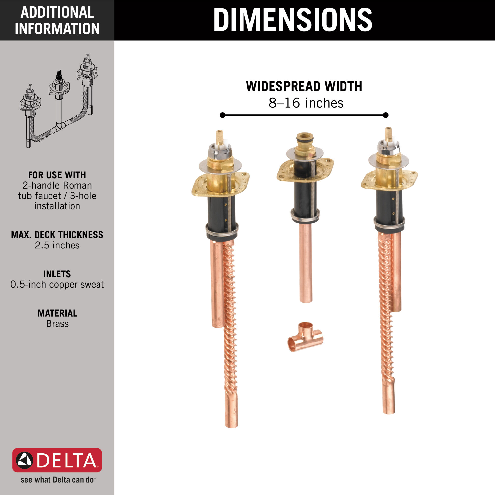 Гибкое крепление с двумя ручками Delta Faucet R2707 - Вид №2
