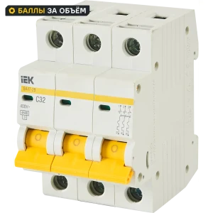 Автоматический выключатель IEK ВА47-29 3P C32 А 4.5 кА 11875363 STLM-2075046