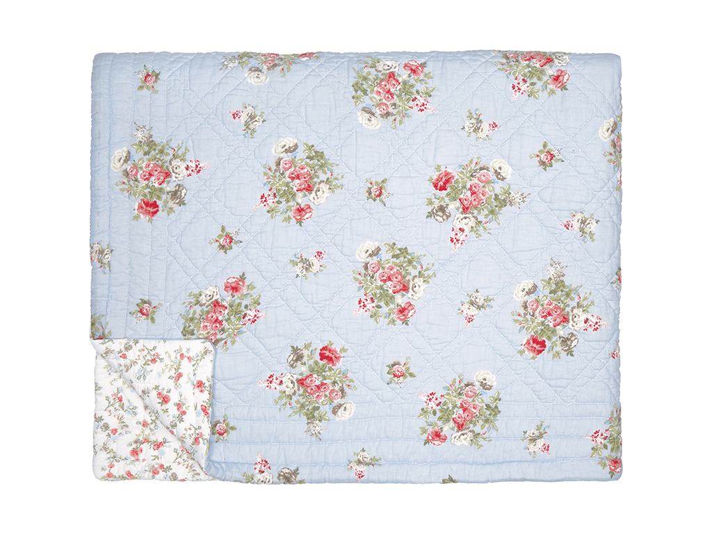 QUIBED140PET2902 Покрывало Petricia Pale Blue 140x220 См Greengate SS2021 