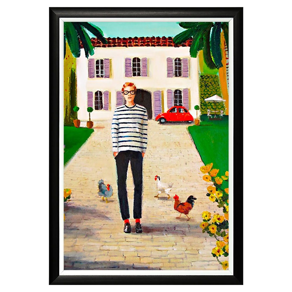 896519347_1818 Арт-постер "Рубашка в полоску и куры" Object Desire 