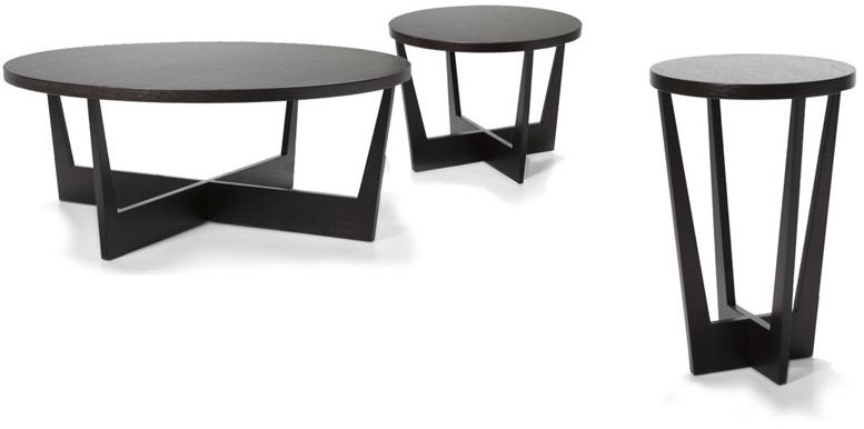 Duvivier Canapés Высокий круглый дубовый журнальный столик для гостиной  Barrybc1-t  - Вид №1