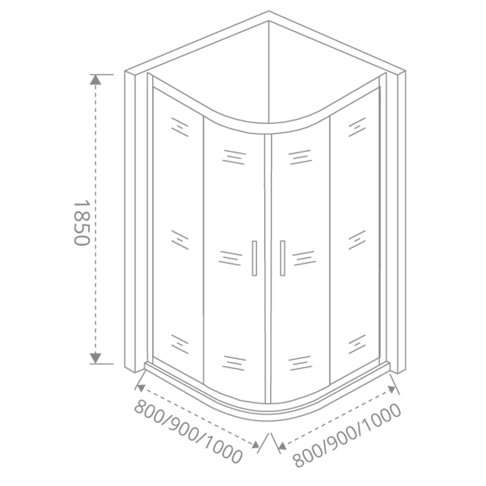 Santreyd Makiato - Радиусное душевое ограждение с раздвижными дверями 84540648 STLM-0051699 - Вид №6