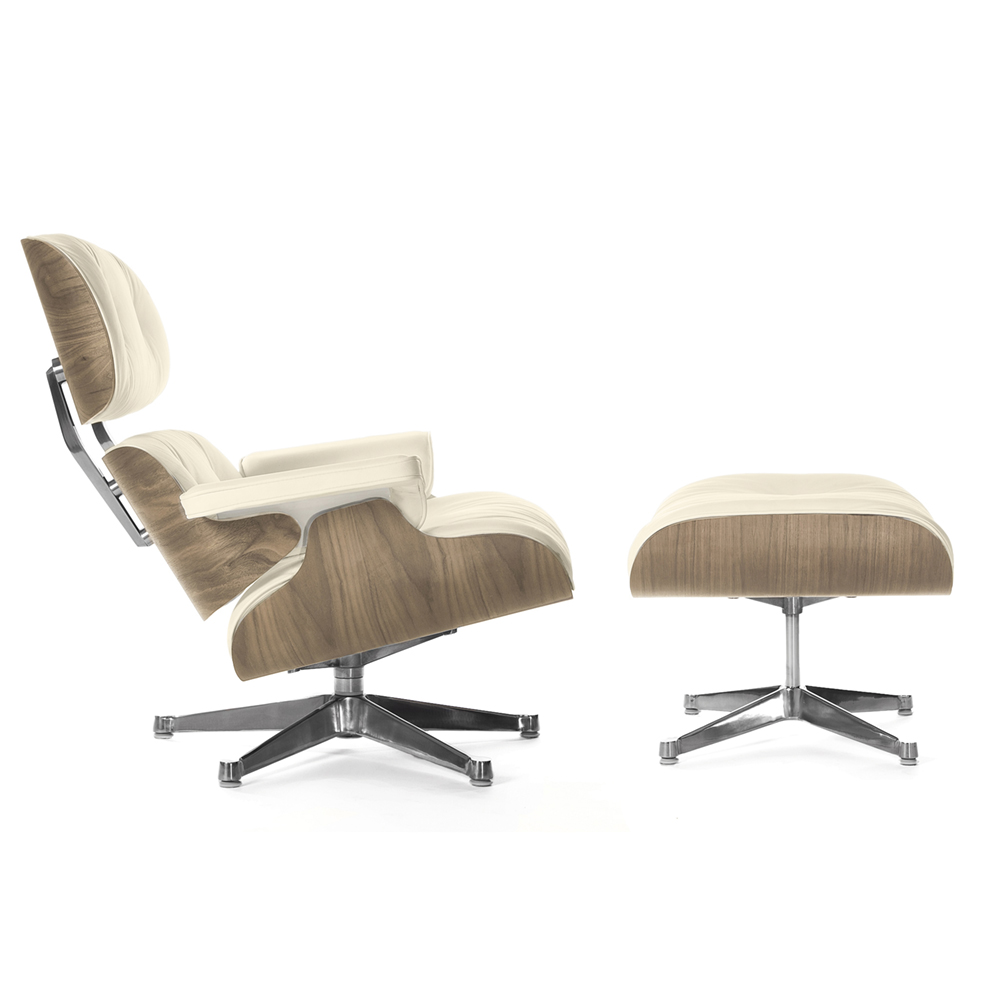 Кресло Eames Style Lounge Chair & Ottoman кремовое SOHO DESIGN ДИЗАЙНЕРСКИЕ, LOUNGE CHAIR 131494 Бежевый  - Вид №2