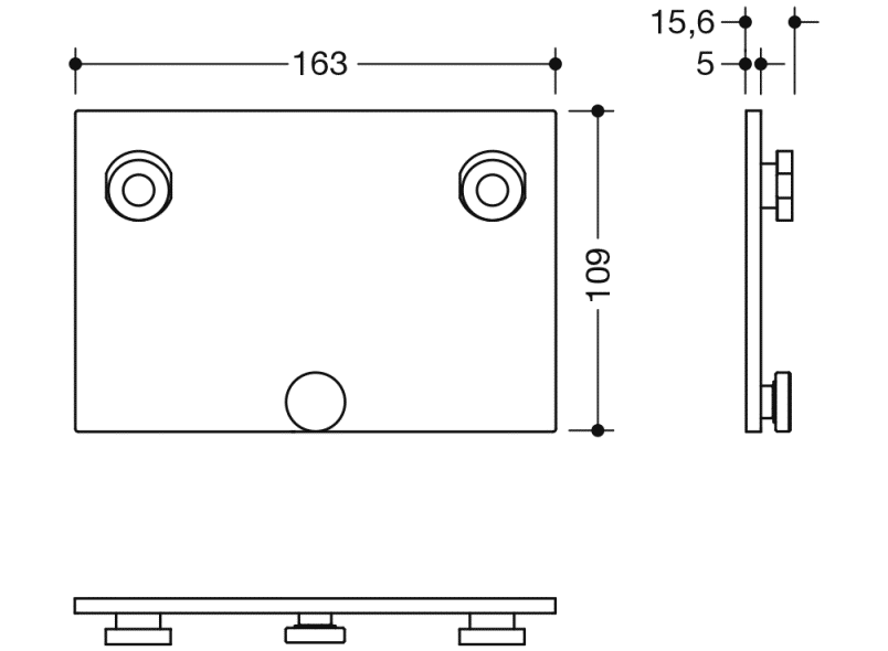 900.51.001XA Монтажная пластина HEWI System 900 - Вид №1