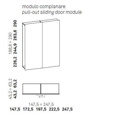 Шкаф с копланарными дверцами Caccaro ARCH-00116590 - Вид №3