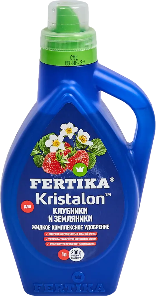 FERTIKA Кристалон — профессиональное удобрение для клубники и земляники 1 л 85222430