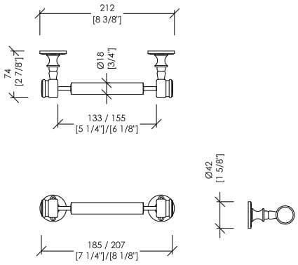 Латунный держатель рулона Devon&Devon Первоклассный ARCH-00042206 - Вид №2