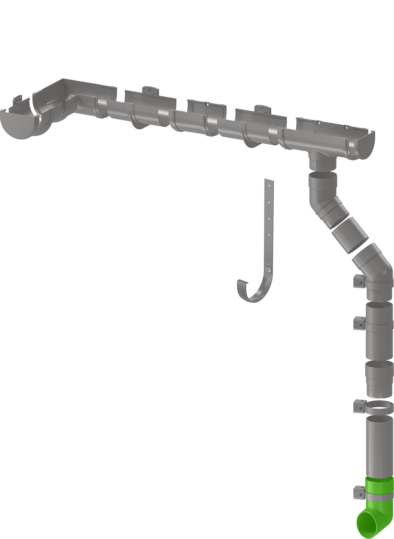 81930139 Слив трубы Dacha 80 мм белый STLM-0014101 DÖCKE  - Вид №2