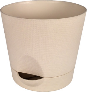 203-6 Горшок д/цветов с поддоном Le Parterre d=15 1.4л. Кремовый Цветочная коллекция