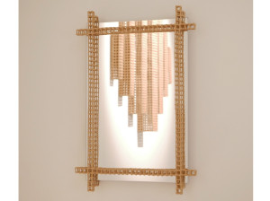 Настенное зеркало с глиняной рамой