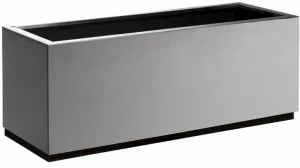 Hobby Flower Низкий прямоугольный горшок из нержавеющей стали с автоматическим поливом Steel