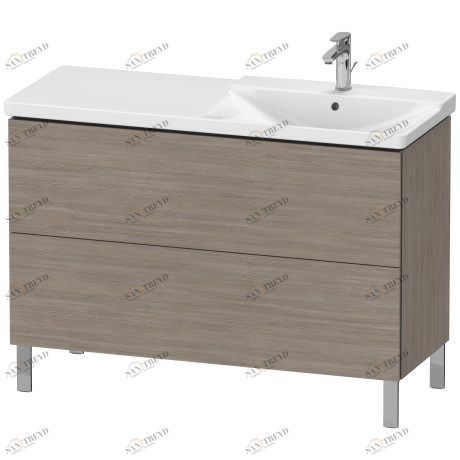 LC660303131 Тумбочка напольная L-Cube #LC6603 1220 x 481 мм Сосна серебристая, декор Duravit