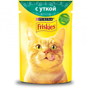 ПР0032300 Корм для кошек с уткой в подливе, пауч 85 г Friskies