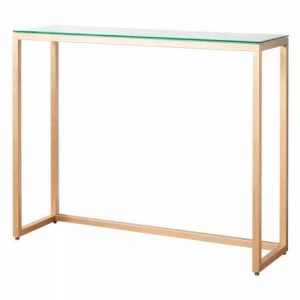 Консоль металлическая золотая со стеклянной столешницей FOR MISS  263969 Золото;прозрачный