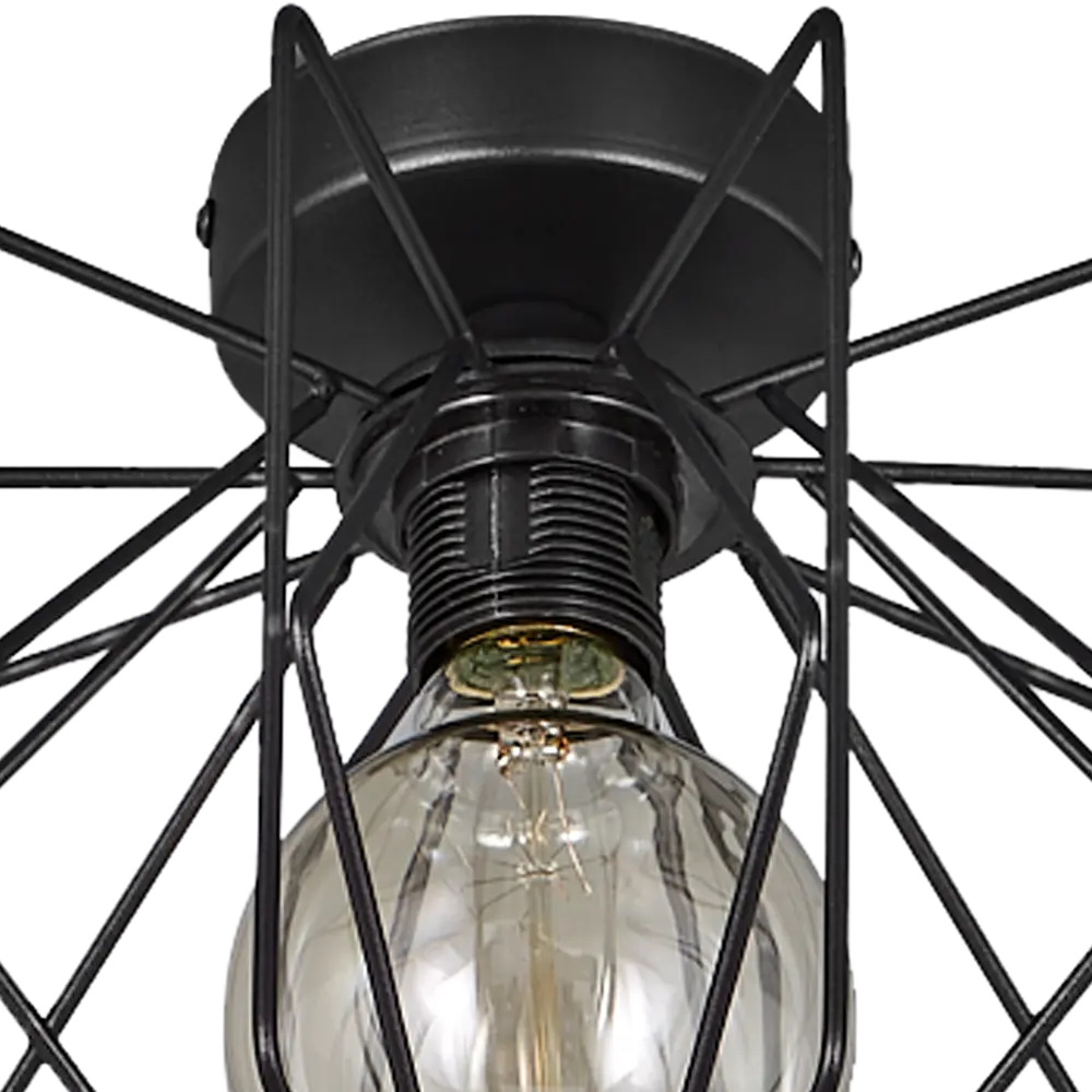 Люстра потолочная Vitaluce Скорпиус 1 лампа 3м² Е27 цвет черный матовый STLM-2059400 - Вид №4