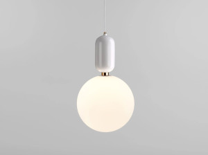Керамическая и опаловая стеклянная подвесная лампа