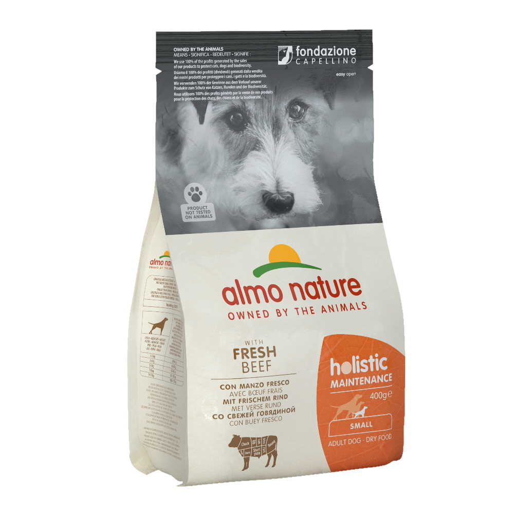 ПР0059729 Корм для собак Holistic-XS-S-Maintenance для малых пород, говядина сух. 400г Almo Nature 