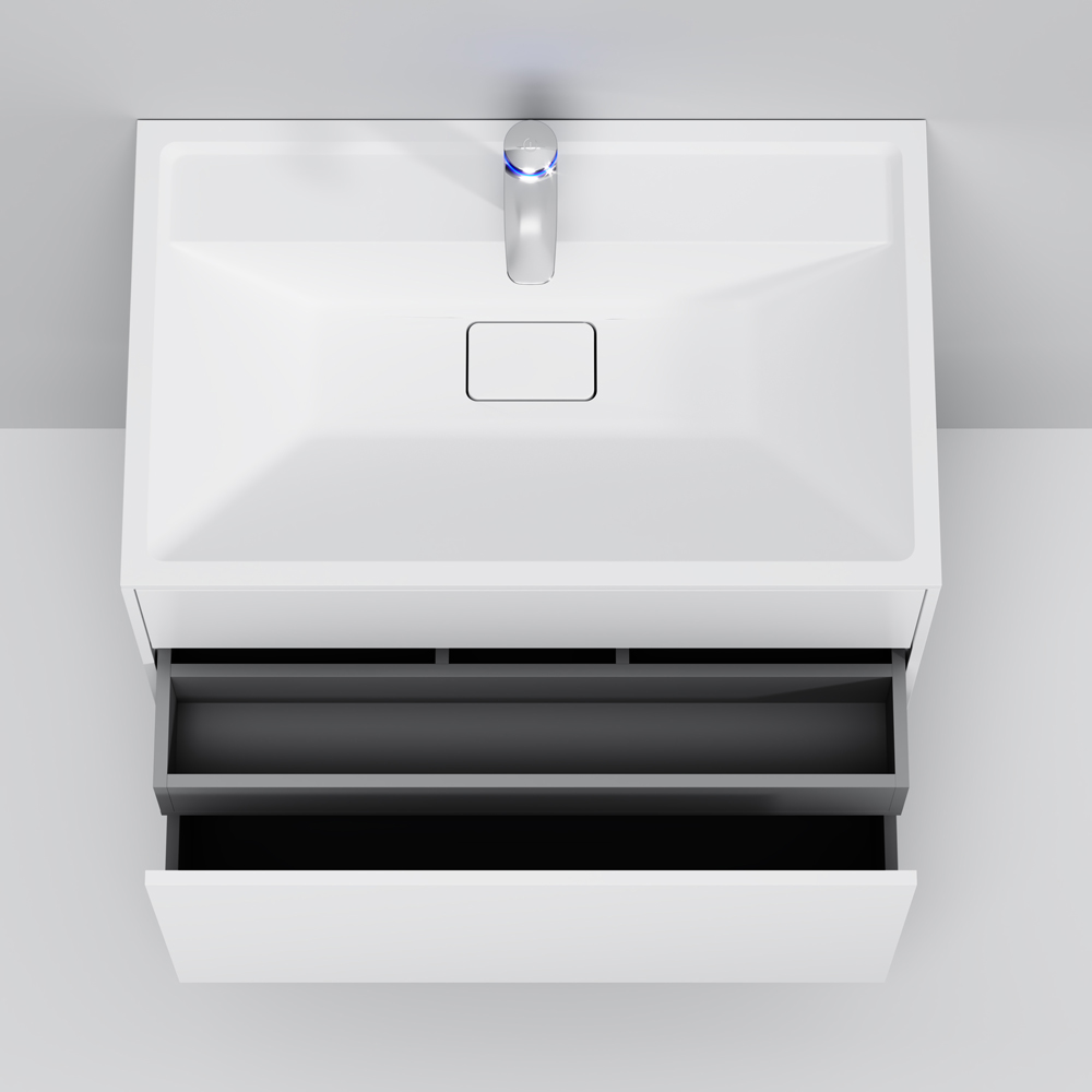 M50AFHX0803WM INSPIRE V2.0 База под раковину подвесная 80 см 3 ящика push-to-open белый матовы AM.PM Inspire 2.0  - Вид №6