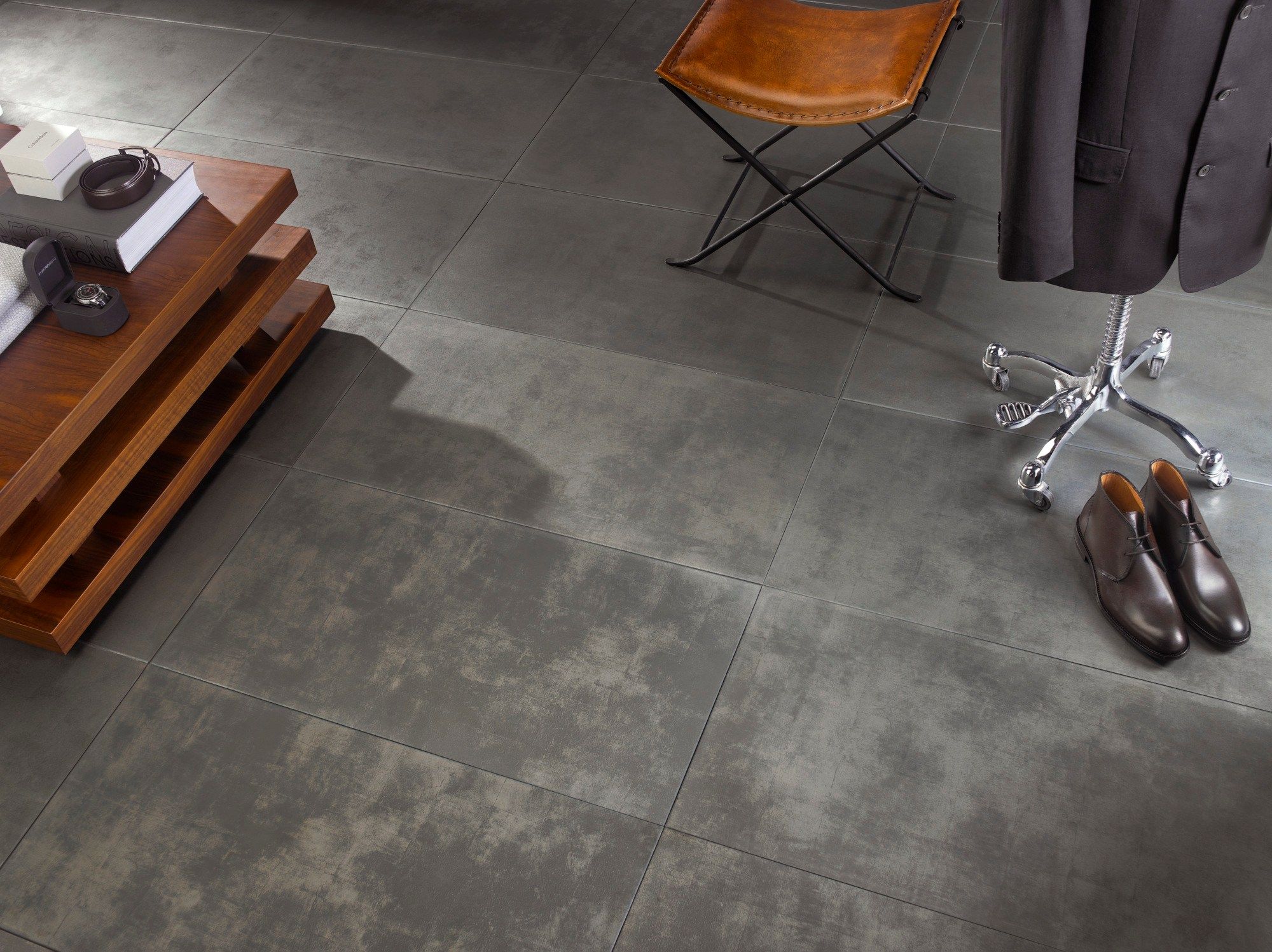 Пол из керамогранита с металлическим эффектом RECER Metal Track ARCH-00024454 - Вид №1